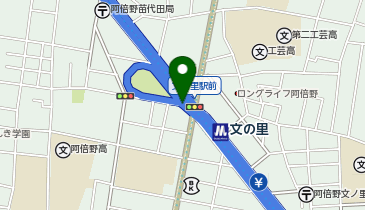 阪神14号松原線 文の里出入口 上り 出口の地図画像