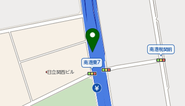 阪神5号湾岸線 南港北出入口 下り(西行き) 入口の地図画像