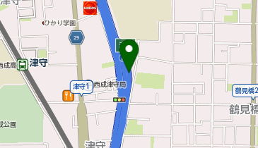 阪神15号堺線 津守出入口 下り 入口の地図画像