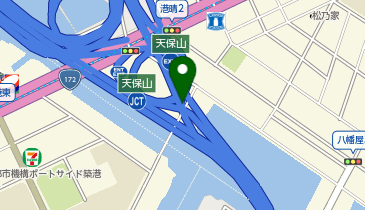 阪神16号大阪港線 天保山出入口 上り(東行き) 出口の地図画像