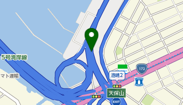 阪神16号大阪港線 天保山出入口 上り(東行き) 入口の地図画像