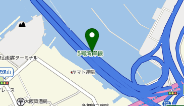 阪神5号湾岸線 天保山出入口 上り(東行き) 出口の地図画像