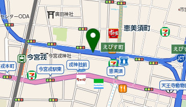 阪神1号環状線 えびす町入口 上り 入口の地図画像