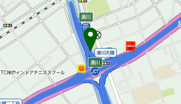 阪神3号神戸線 湊川出入口 東行き 入口の地図画像