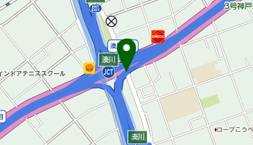 阪神3号神戸線 湊川出入口 西行き 出口の地図画像