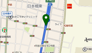 阪神1号環状線 夕陽丘出入口 上り 入口の地図画像