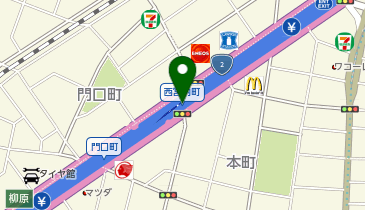 阪神3号神戸線 柳原出入口 西行き 入口の地図画像