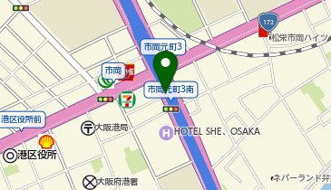 阪神17号西大阪線 弁天町出入口 下り 出口の地図画像