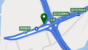 阪神5号湾岸線 湾岸舞洲出入口 下り(西行き) 入口の地図画像