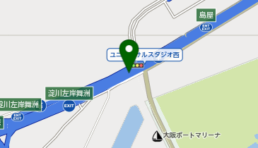 阪神2号淀川左岸線 島屋出入口 上り 入口の地図画像