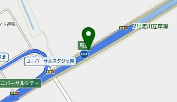 阪神2号淀川左岸線 島屋出入口 下り 出口の地図画像