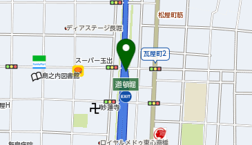 阪神1号環状線 道頓堀出口 上り 出口の地図画像