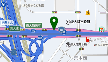 阪神13号東大阪線 東大阪荒本出入口 下り 入口の地図画像