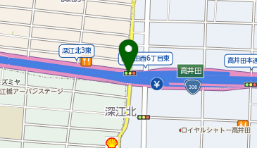 阪神13号東大阪線 高井田出入口 下り 出口の地図画像