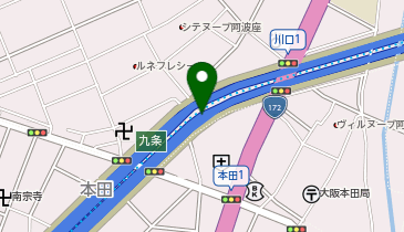 阪神16号大阪港線 九条出口 下り(西行き) 出口の地図画像