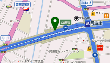 阪神16号大阪港線 西長堀出入口 上り(東行き) 出口の地図画像