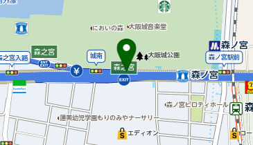 阪神13号東大阪線 森之宮出入口 下り 入口の地図画像
