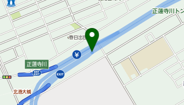 阪神2号淀川左岸線 正蓮寺川出入口 上り 出口の地図画像