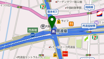阪神3号神戸線 西長堀出入口 西行き 入口の地図画像