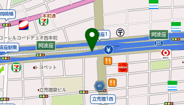 阪神16号大阪港線 阿波座出入口 下り(西行き) 入口の地図画像