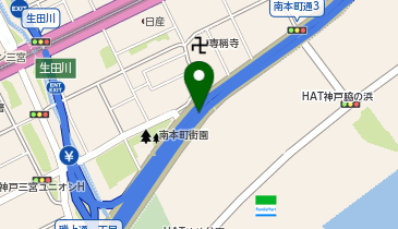 阪神3号神戸線 生田川出入口 西行き 出口の地図画像