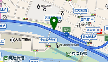 阪神1号環状線 北浜出口 上り 出口の地図画像