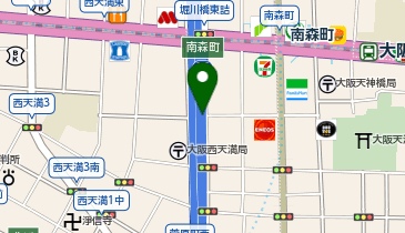 阪神1号環状線 南森町出入口 上り 入口の地図画像