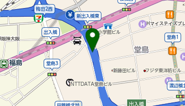 阪神11号池田線 梅田出入口 下り 出口の地図画像