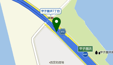 阪神5号湾岸線 甲子園浜出入口 下り(西行き) 入口の地図画像