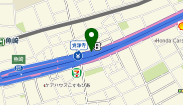 阪神3号神戸線 魚崎出入口 東行き 入口の地図画像