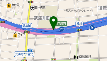 阪神3号神戸線 尼崎西出入口 東行き 出口の地図画像