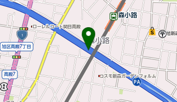 阪神12号守口線 森小路出入口 上り 入口の地図画像