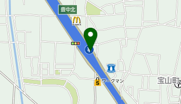 阪神11号池田線 豊中北出入口 上り 入口の地図画像