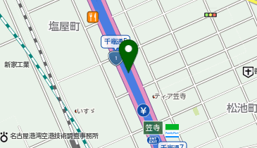 名古屋3号大高線 笠寺出入口 上り 入口の地図画像