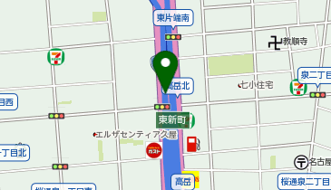名古屋都心環状線 東新町出入口 上り 出口の地図画像