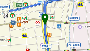 名古屋都心環状線 錦橋出口 上り 出口の地図画像