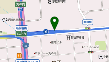 名古屋都心環状線 丸の内出入口 上り 入口の地図画像