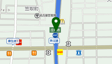 名古屋6号清須線 庄内通出入口 下り 出口の地図画像