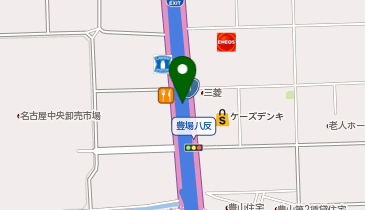 名古屋11号小牧線 豊山南出入口 南行き 入口の地図画像