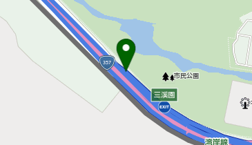 首都湾岸線 三溪園出入口 東行き 出口の地図画像