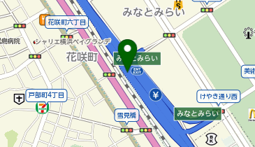 神奈川1号横羽線 みなとみらい出入口 上り 入口の地図画像