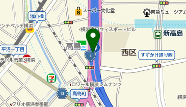 神奈川1号横羽線 横浜駅東口出入口 上り 出口の地図画像