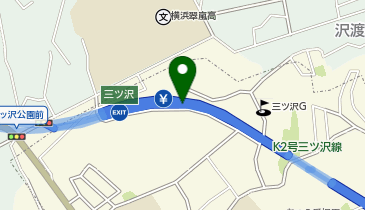 神奈川2号三ツ沢線 三ッ沢出入口 下り 出口の地図画像