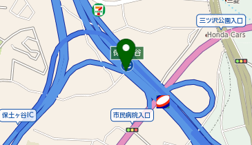 横浜新道 保土ヶ谷IC 下り 入口2の地図画像