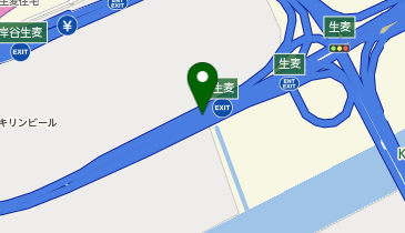 神奈川1号横羽線 生麦出入口 上り 出口の地図画像