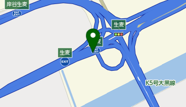 神奈川1号横羽線 生麦出入口 下り 入口の地図画像