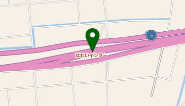 山陰自動車道 はわいIC 下り 出口の地図画像