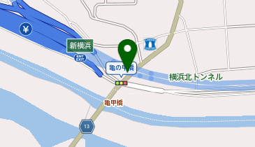 神奈川7号横浜北線 新横浜出入口 下り 出口の地図画像