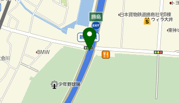 首都1号羽田線 勝島出入口 上り 出口の地図画像