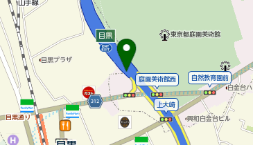 首都2号目黒線 目黒出入口 上り 入口の地図画像
